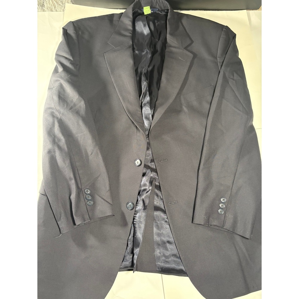 Brooks Brothers 346 Stretch Black Wool Blazer Sport Coat Men's 45R 2 Button